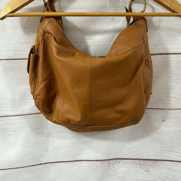 Gently used Tan leather shoulder from Anthropologie by Rough Roses - Picture 7 of 14
